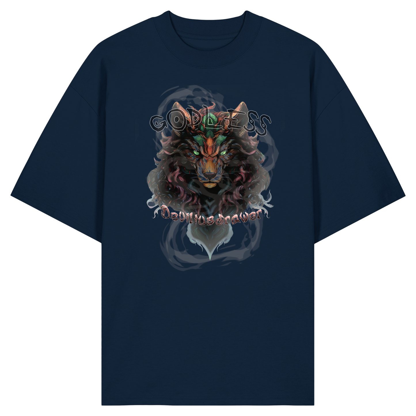 Deviliusdrawer Godless Wolf - Organic Oversize Shirt