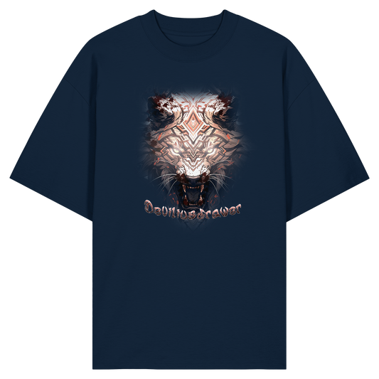 Deviliusdrawer Gold Metal Tiger - Organic Oversize Shirt