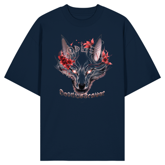 Deviliusdrawer Kitsune Wolf - Organic Oversize Shirt