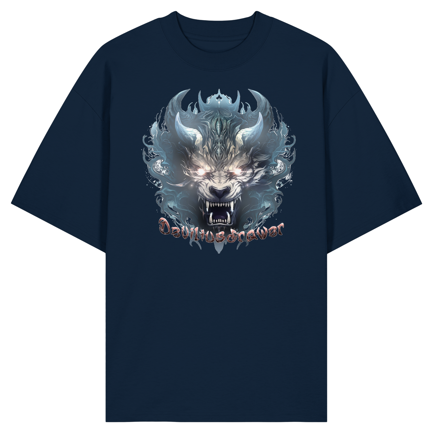 Deviliusdrawer Water Horn Tiger - Organic Oversize Shirt