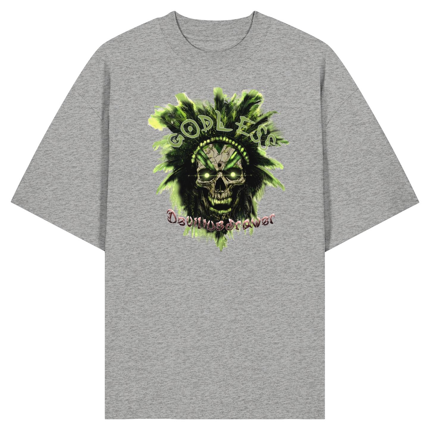 Deviliusdrawer Godless Skull - Organic Oversize Shirt