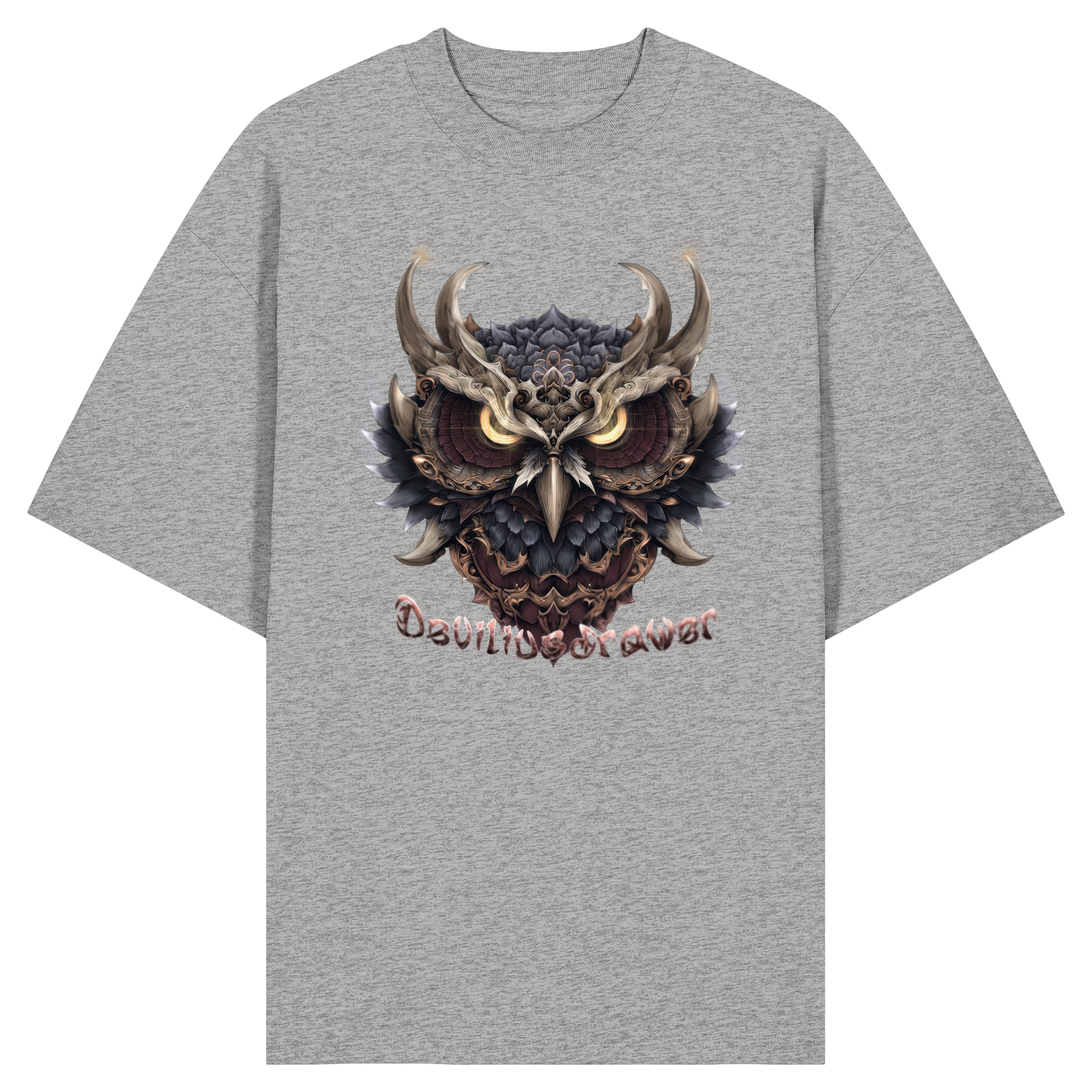 Deviliusdrawer Golden Owl - Organic Oversize Shirt