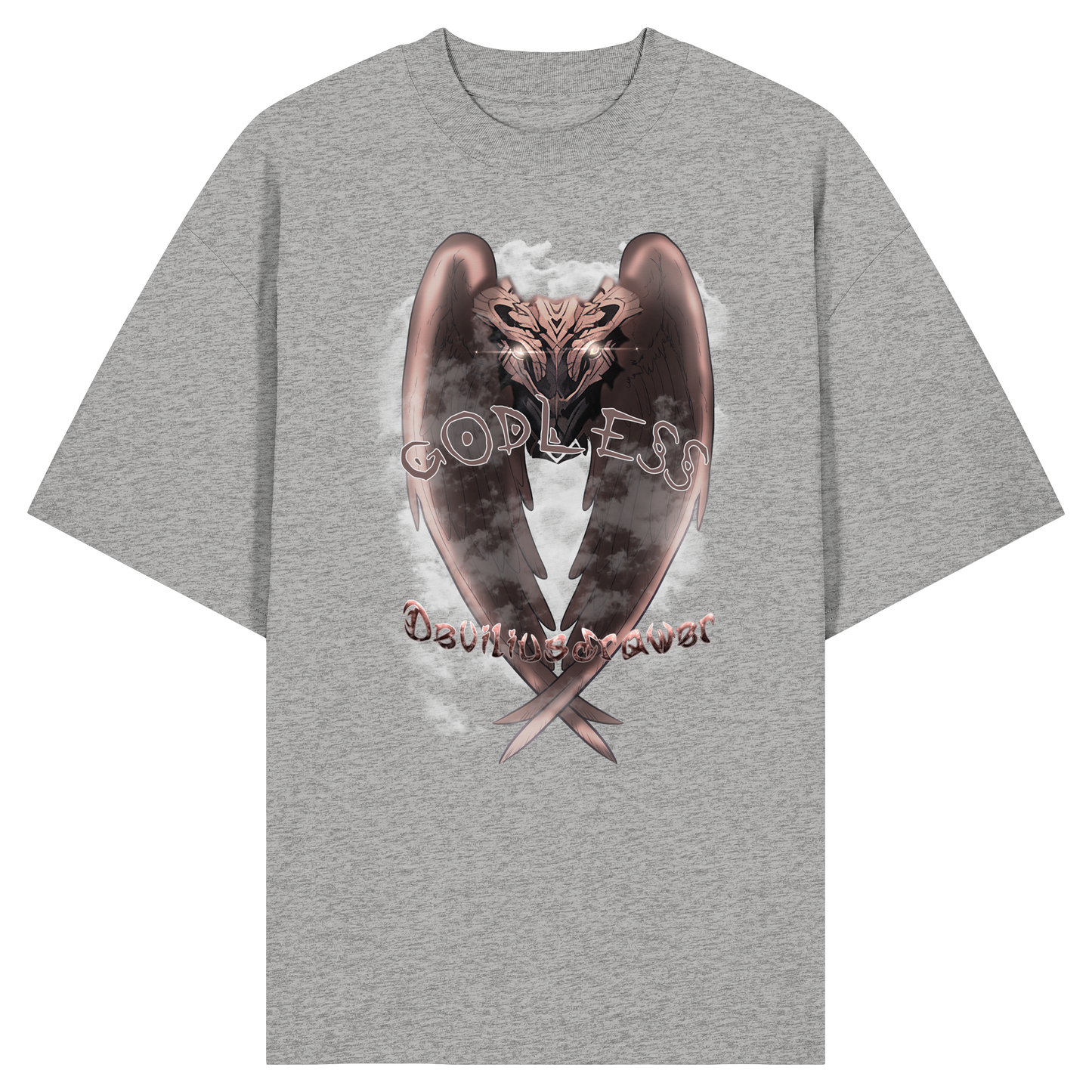 Deviliusdrawer Godless Owl - Organic Oversize Shirt