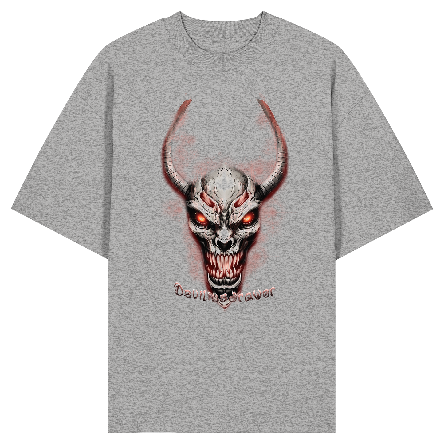Deviliusdrawer Red Eyed Skeleton - Organic Oversize Shirt
