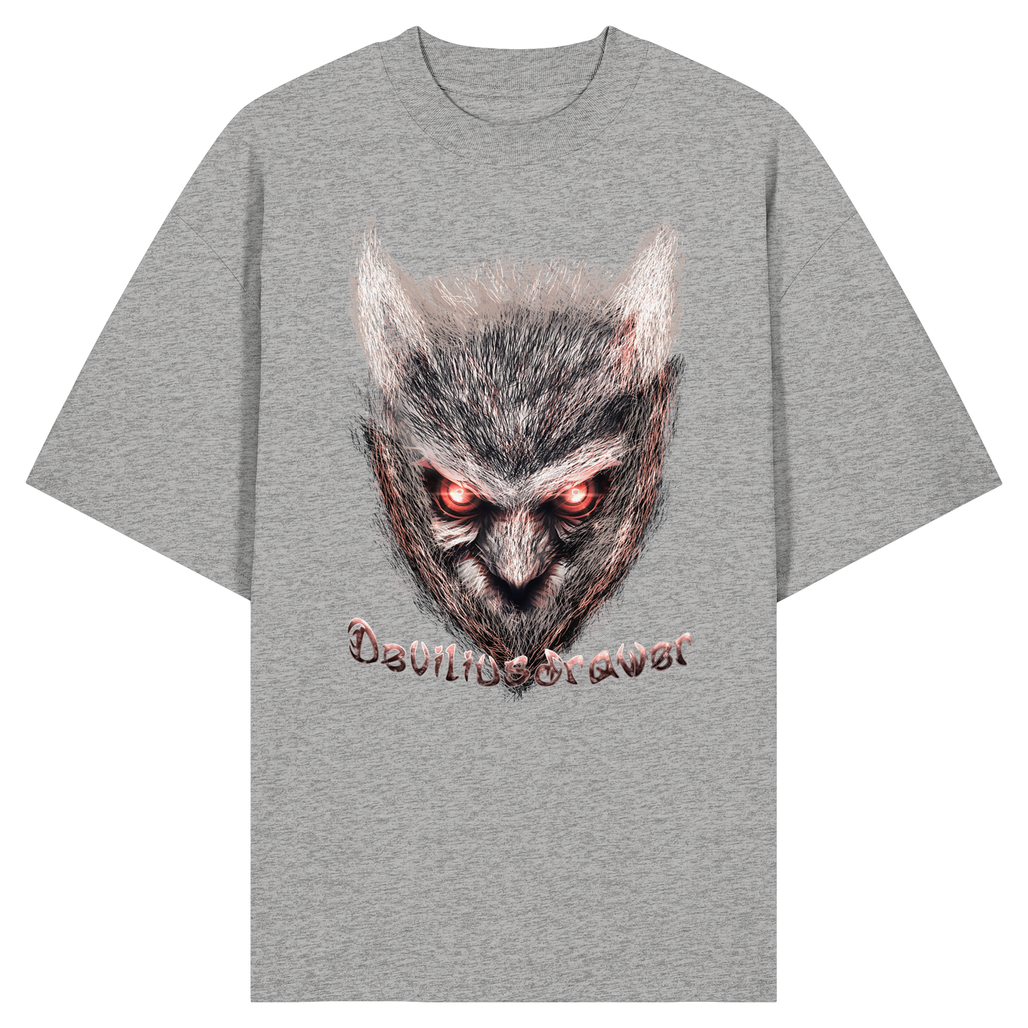 Deviliusdrawer Red Eyed Owl - Organic Oversize Shirt