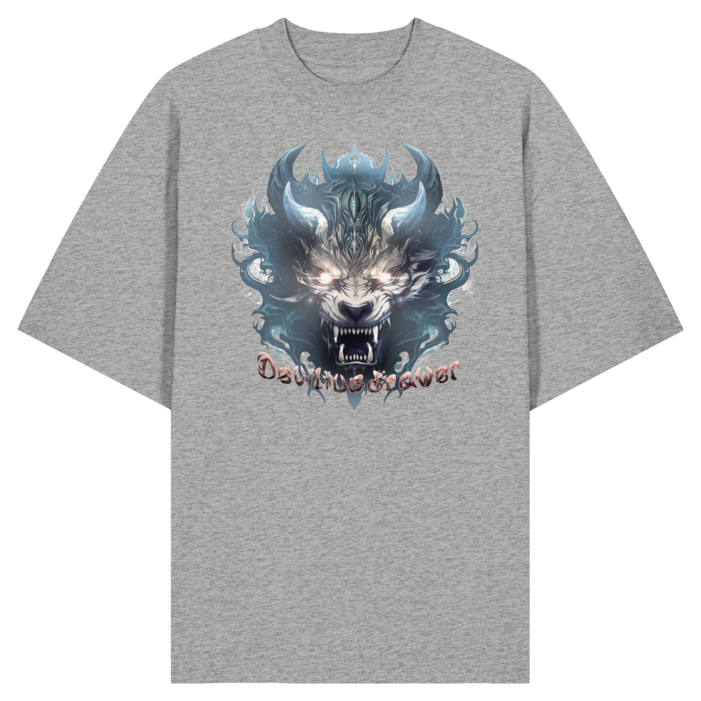 Deviliusdrawer Water Horn Tiger - Organic Oversize Shirt