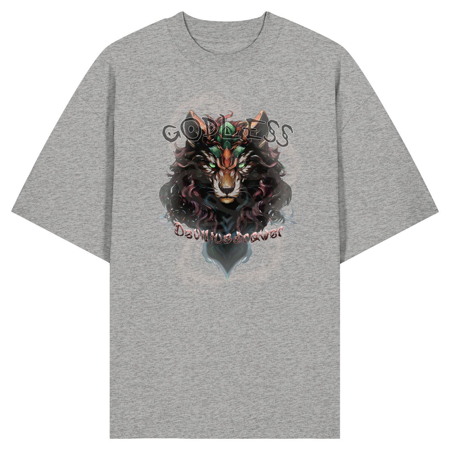 Deviliusdrawer Godless Wolf - Organic Oversize Shirt