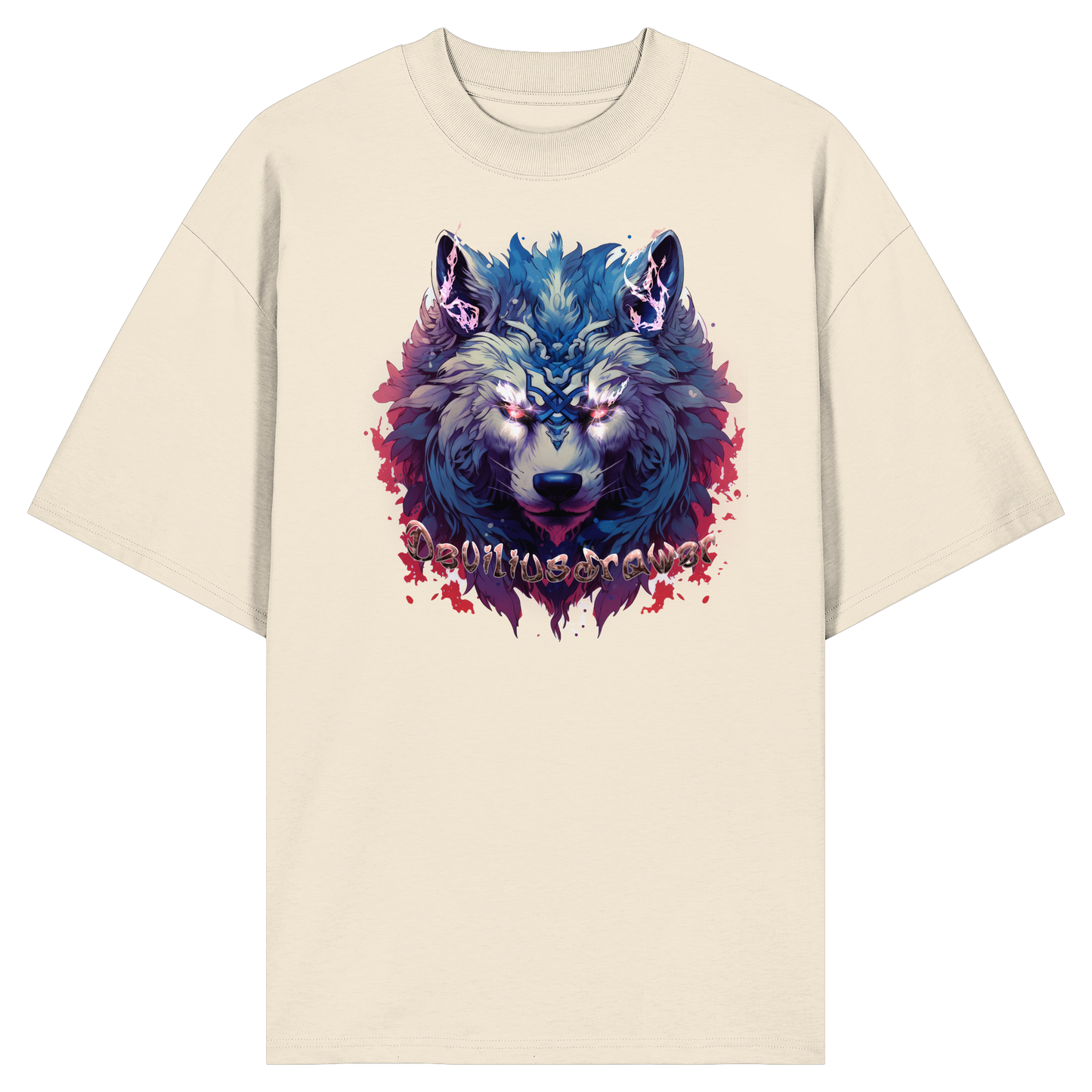Deviliusdrawer Magic Wolf - Organic Oversize Shirt
