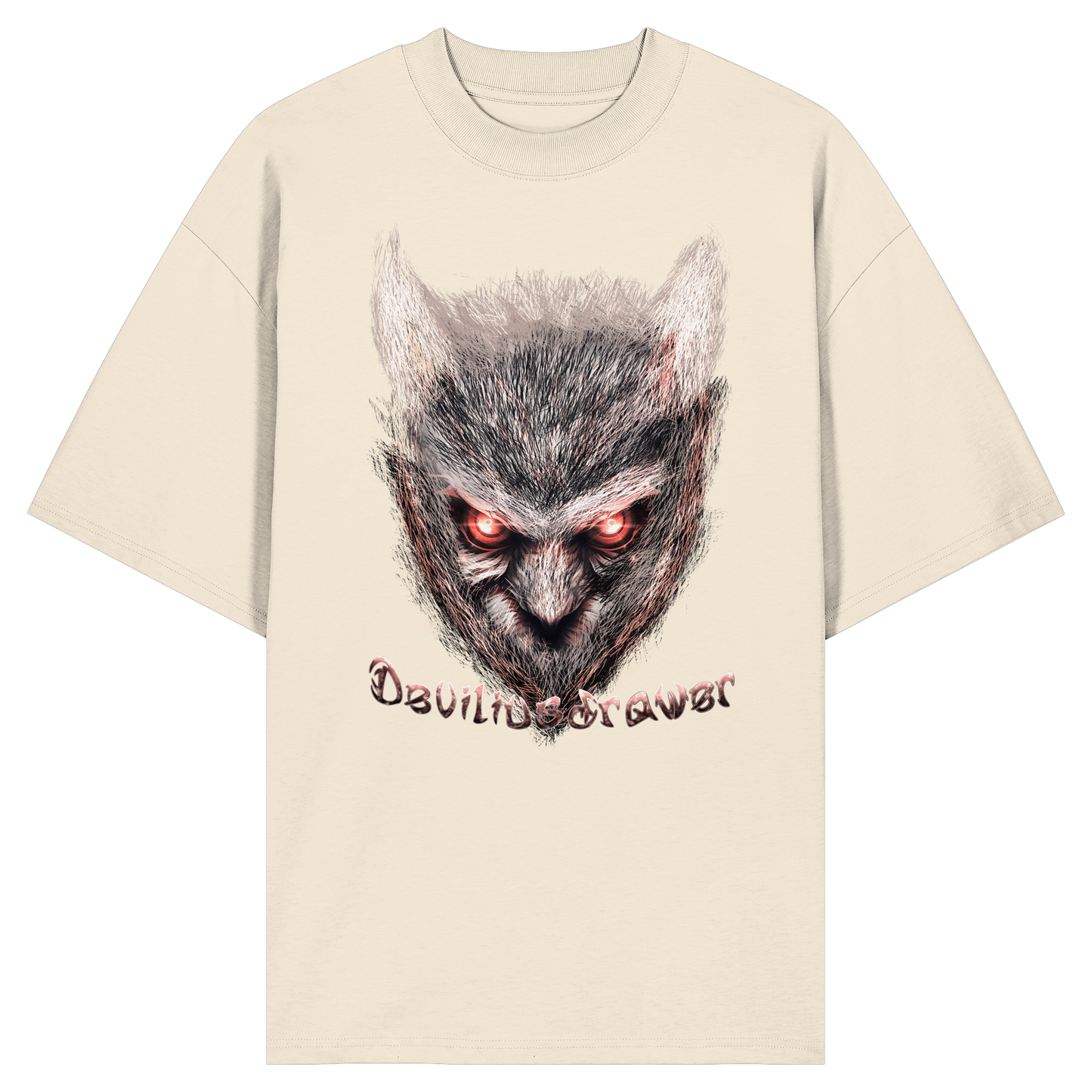 Deviliusdrawer Red Eyed Owl - Organic Oversize Shirt