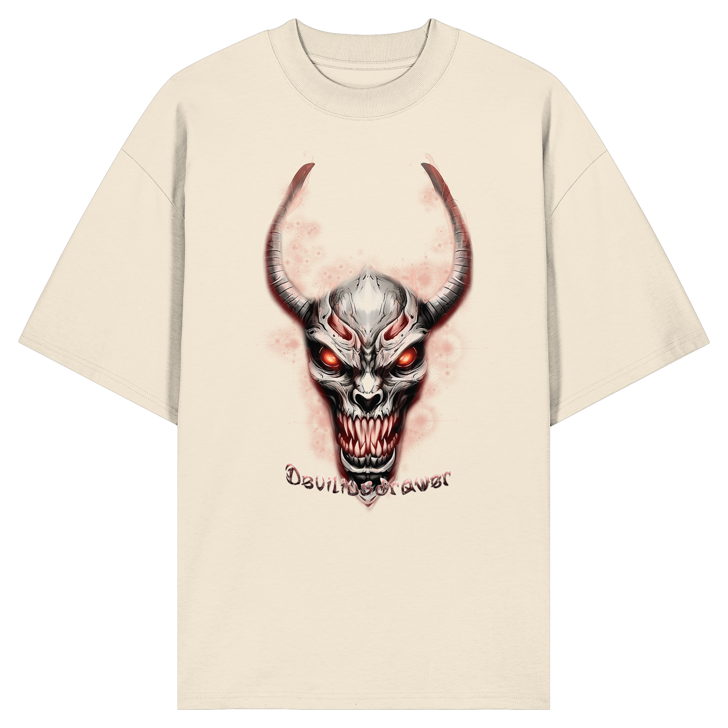 Deviliusdrawer Red Eyed Skeleton - Organic Oversize Shirt
