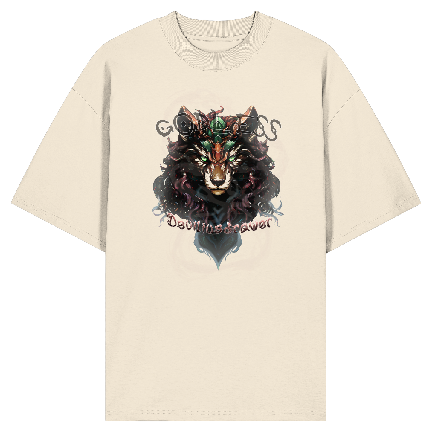 Deviliusdrawer Godless Wolf - Organic Oversize Shirt