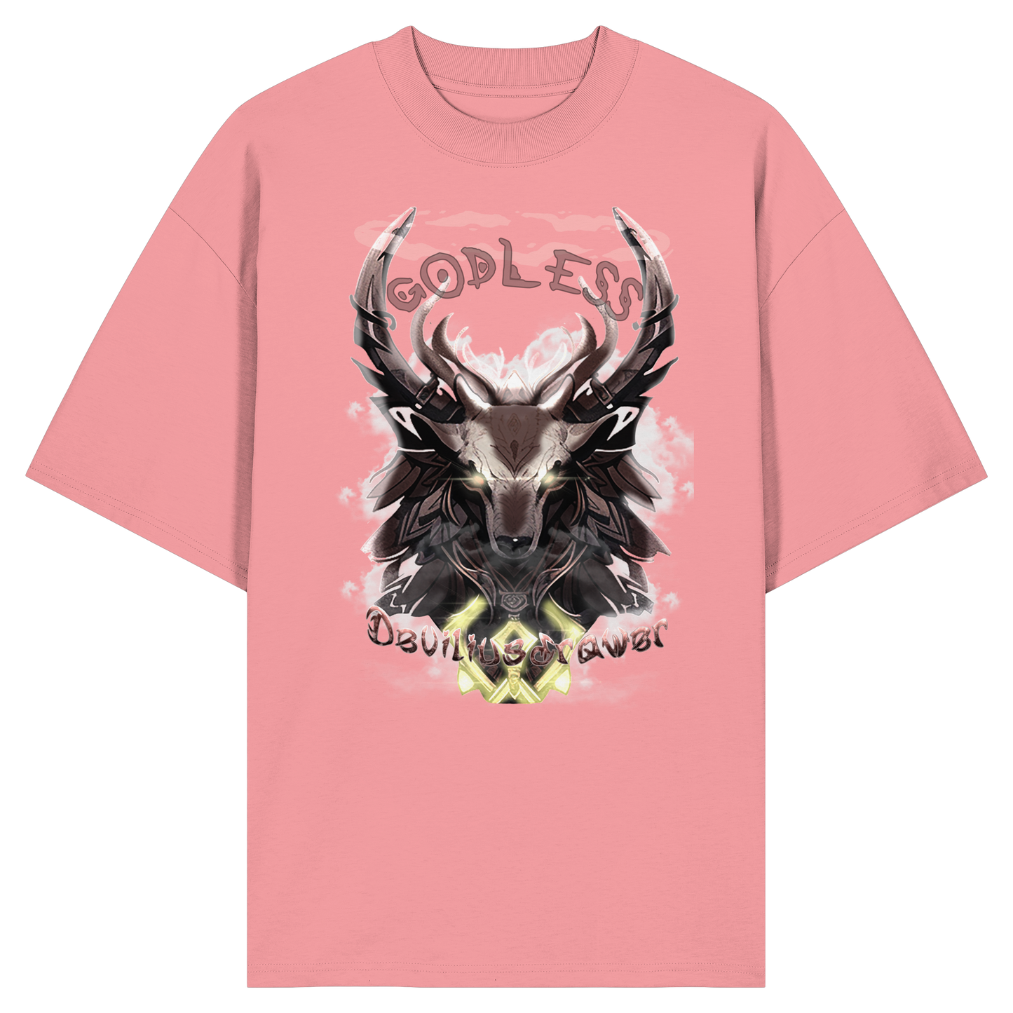 Deviliusdrawer Godless Deer - Organic Oversize Shirt