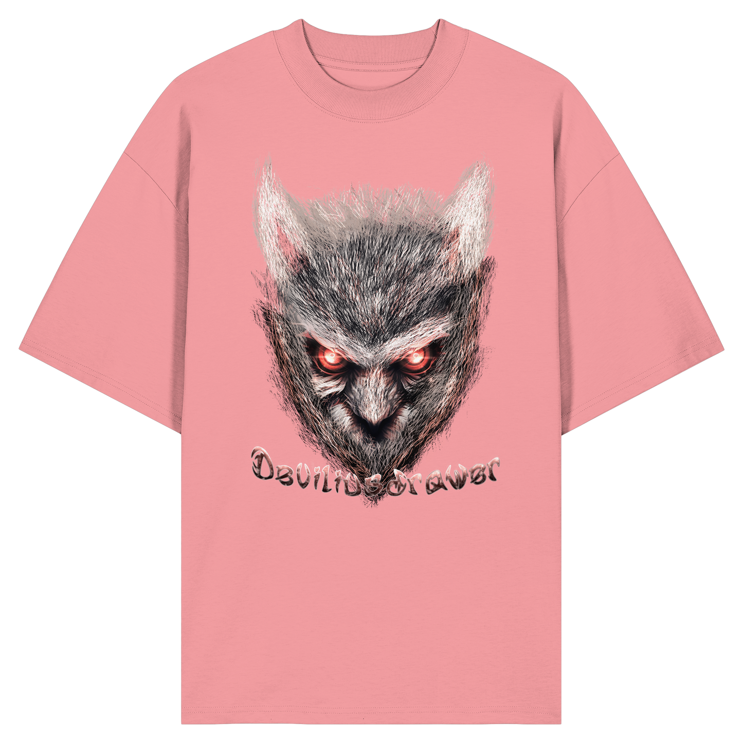 Deviliusdrawer Red Eyed Owl - Organic Oversize Shirt