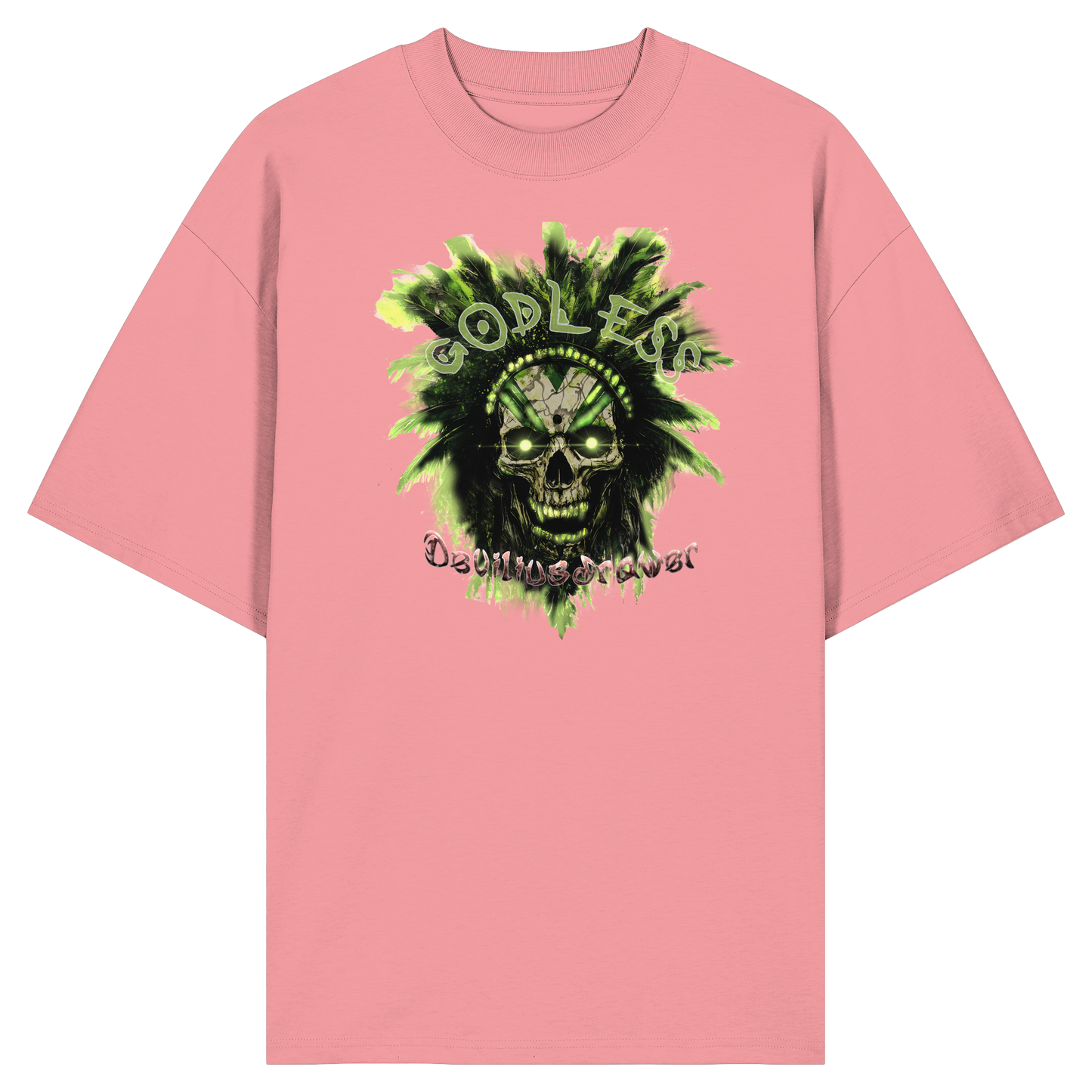 Deviliusdrawer Godless Skull - Organic Oversize Shirt