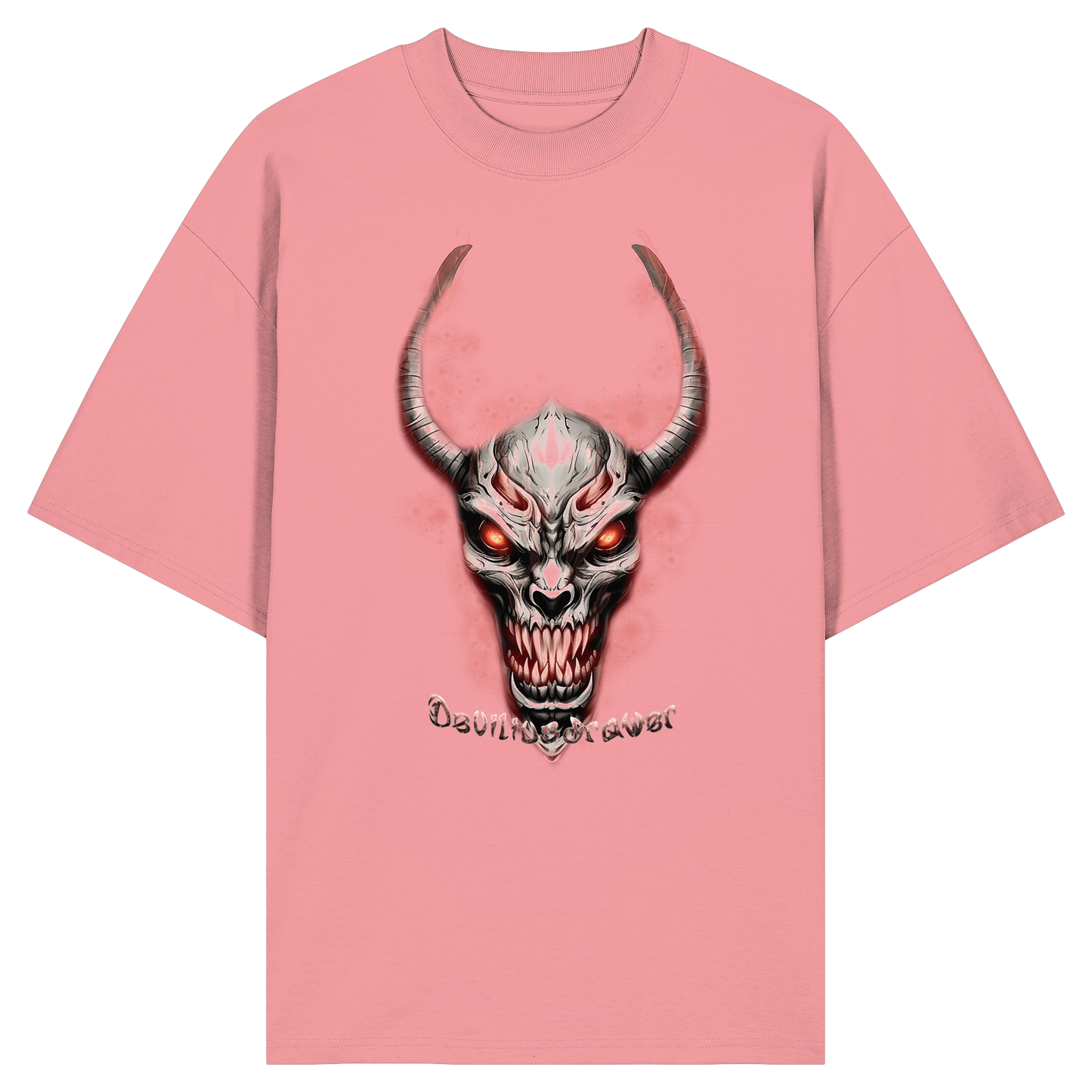 Deviliusdrawer Red Eyed Skeleton - Organic Oversize Shirt