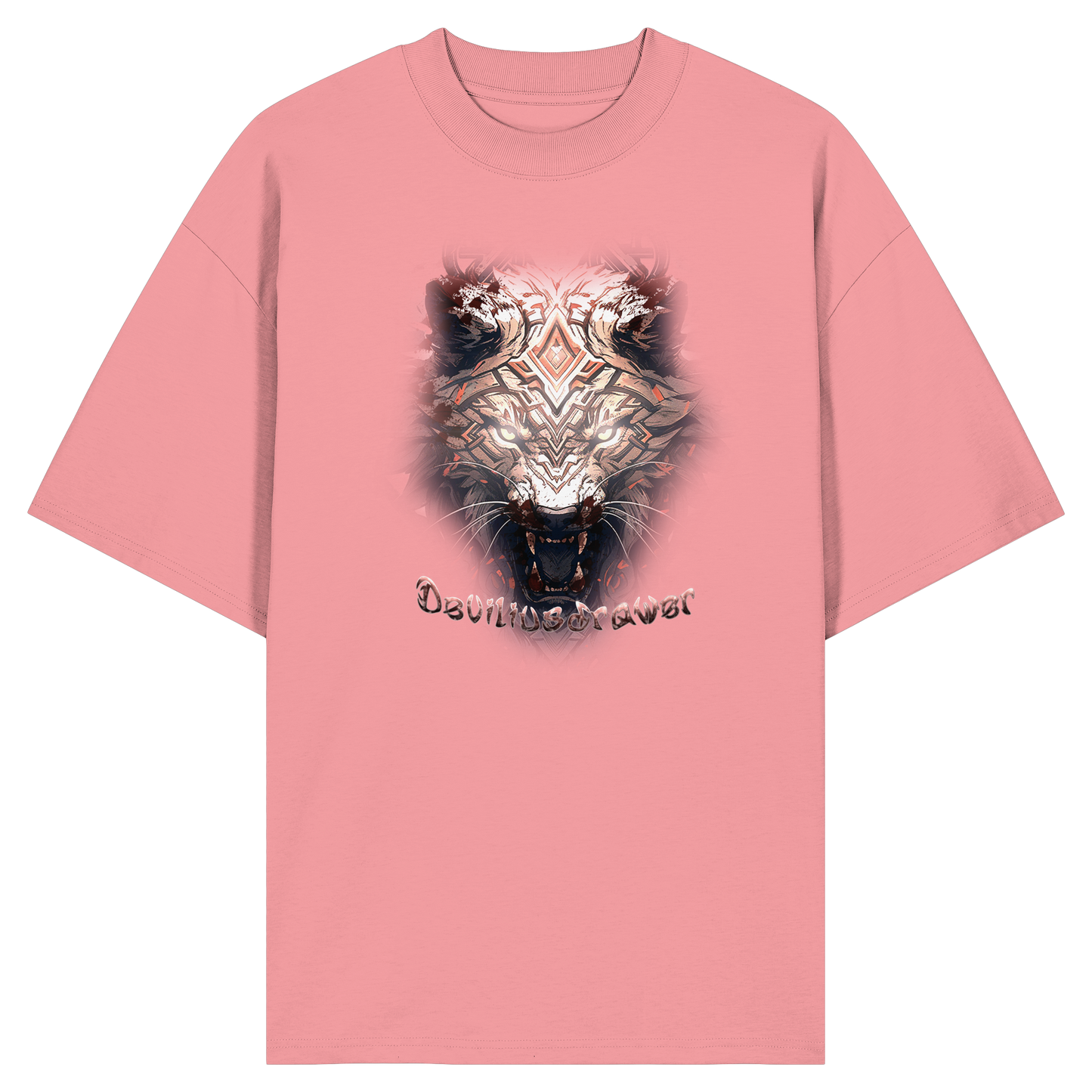 Deviliusdrawer Gold Metal Tiger - Organic Oversize Shirt