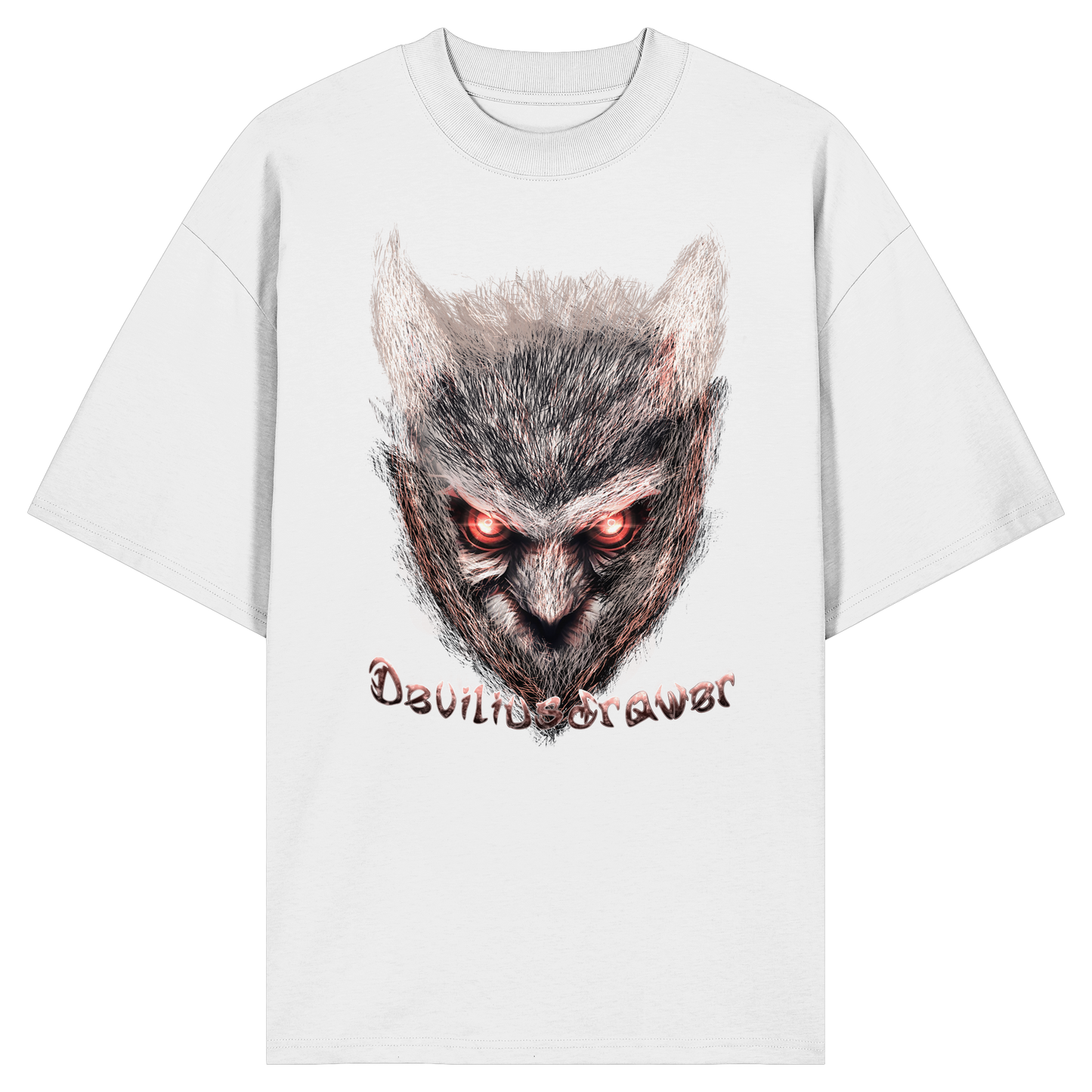 Deviliusdrawer Red Eyed Owl - Organic Oversize Shirt