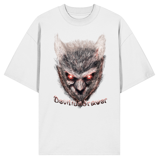 Deviliusdrawer Red Eyed Owl - Organic Oversize Shirt