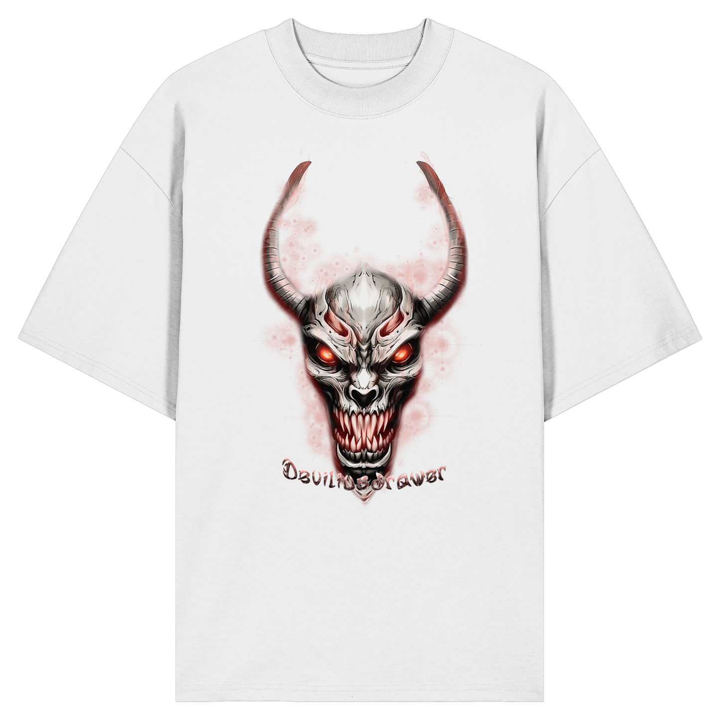 Deviliusdrawer Red Eyed Skeleton - Organic Oversize Shirt