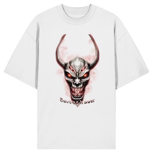 Deviliusdrawer Red Eyed Skeleton - Organic Oversize Shirt