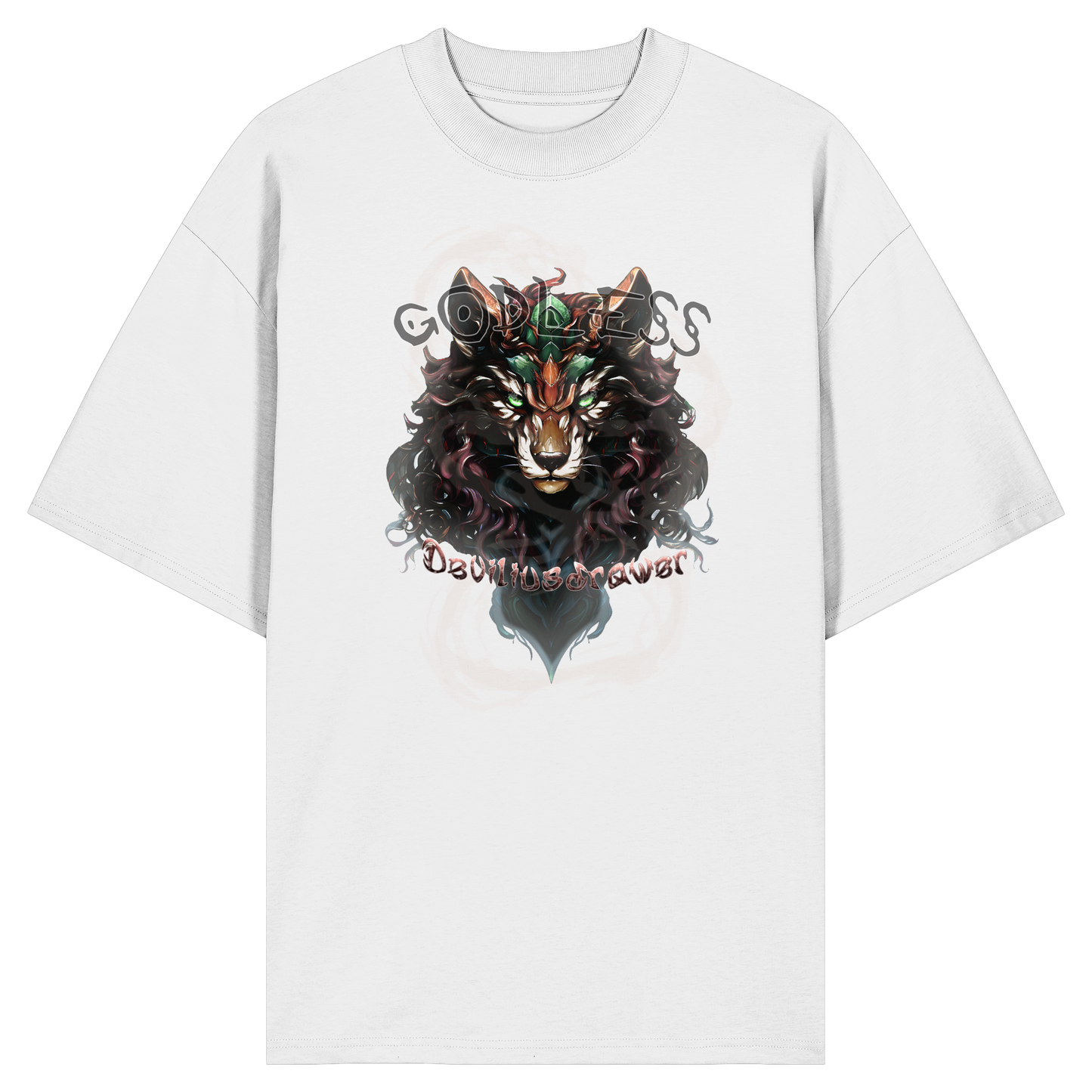 Deviliusdrawer Godless Wolf - Organic Oversize Shirt