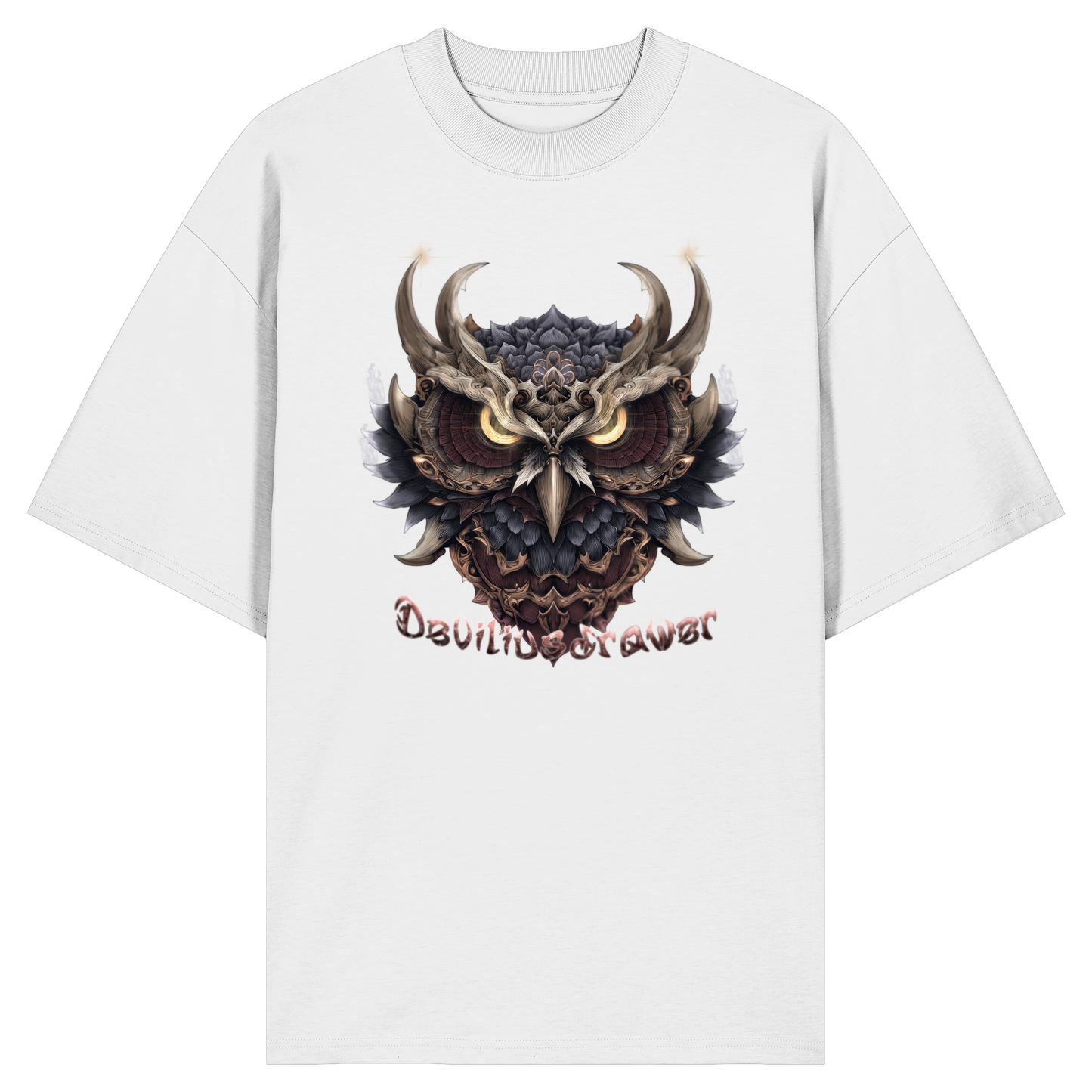 Deviliusdrawer Golden Owl - Organic Oversize Shirt