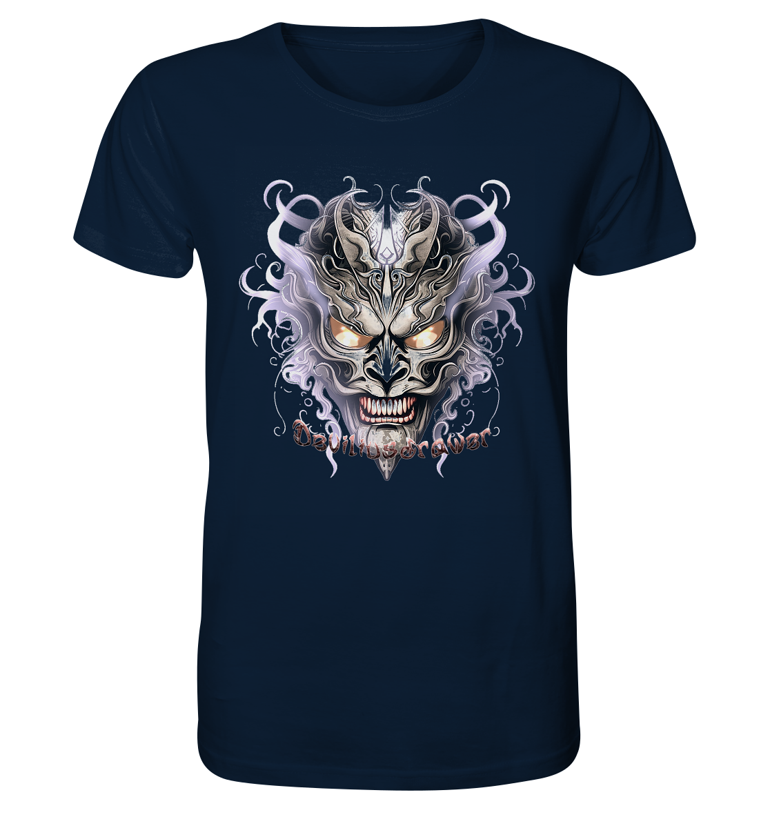 Deviliusdrawer Demon Mask Violet - Organic Shirt