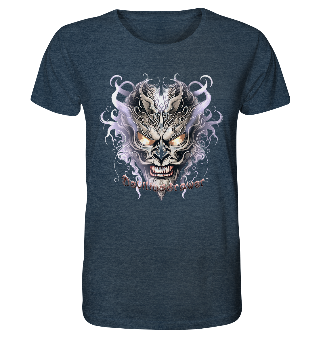 Deviliusdrawer Demon Mask Violet - Organic Shirt