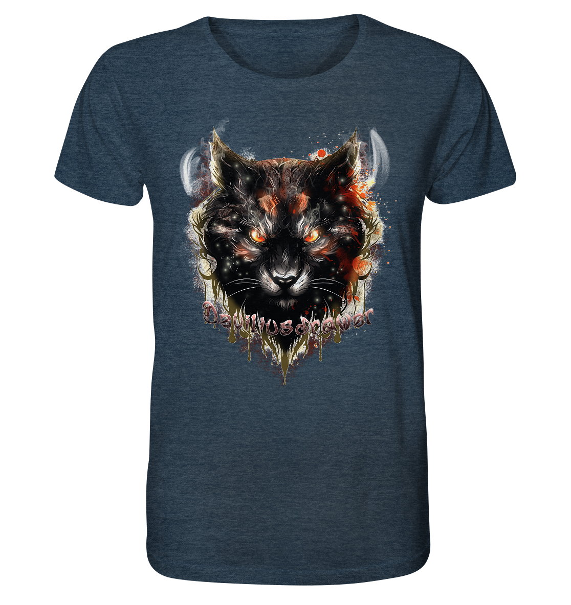 Deviliusdrawer Red Devil Cat - Organic Shirt