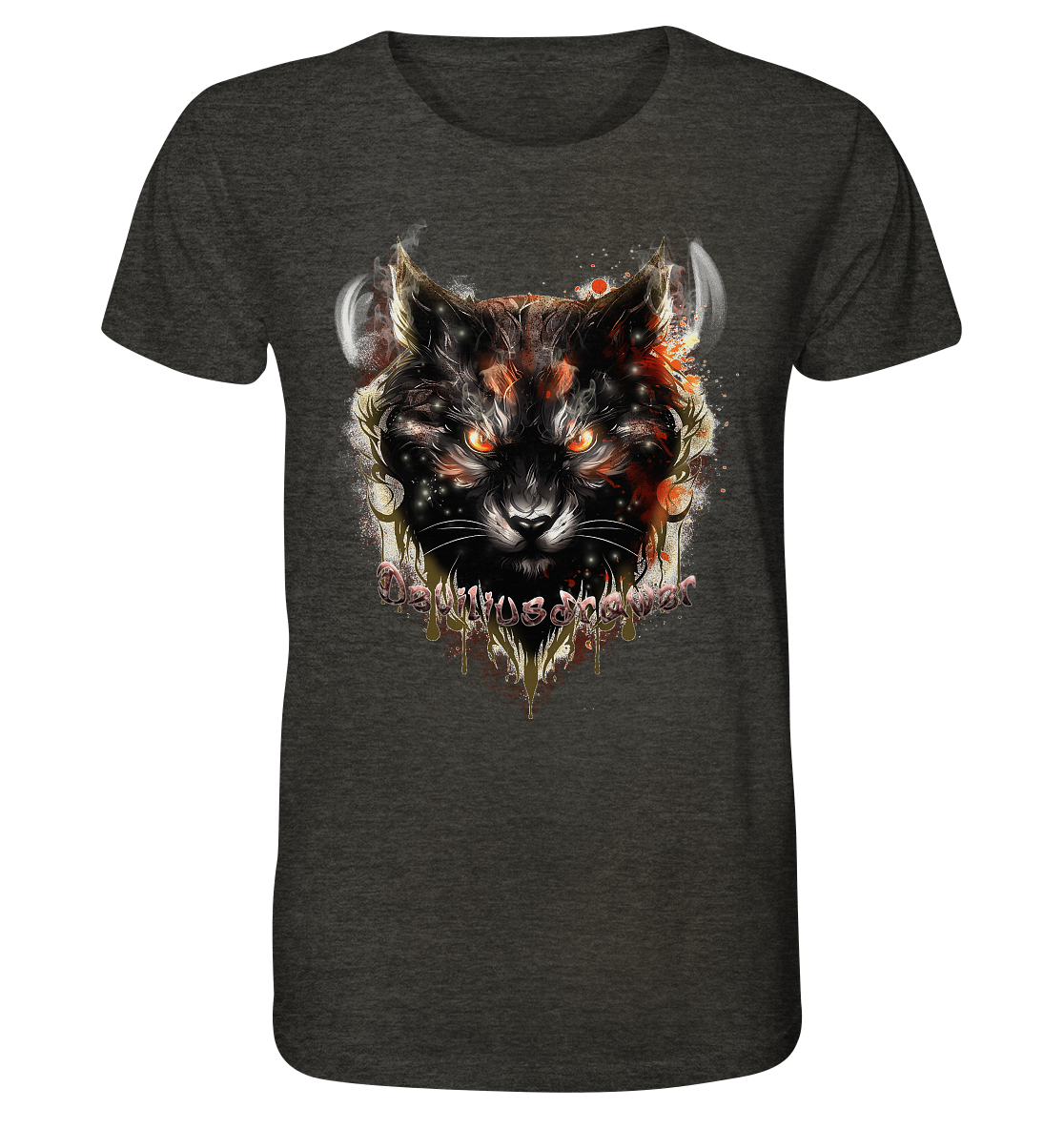 Deviliusdrawer Red Devil Cat - Organic Shirt