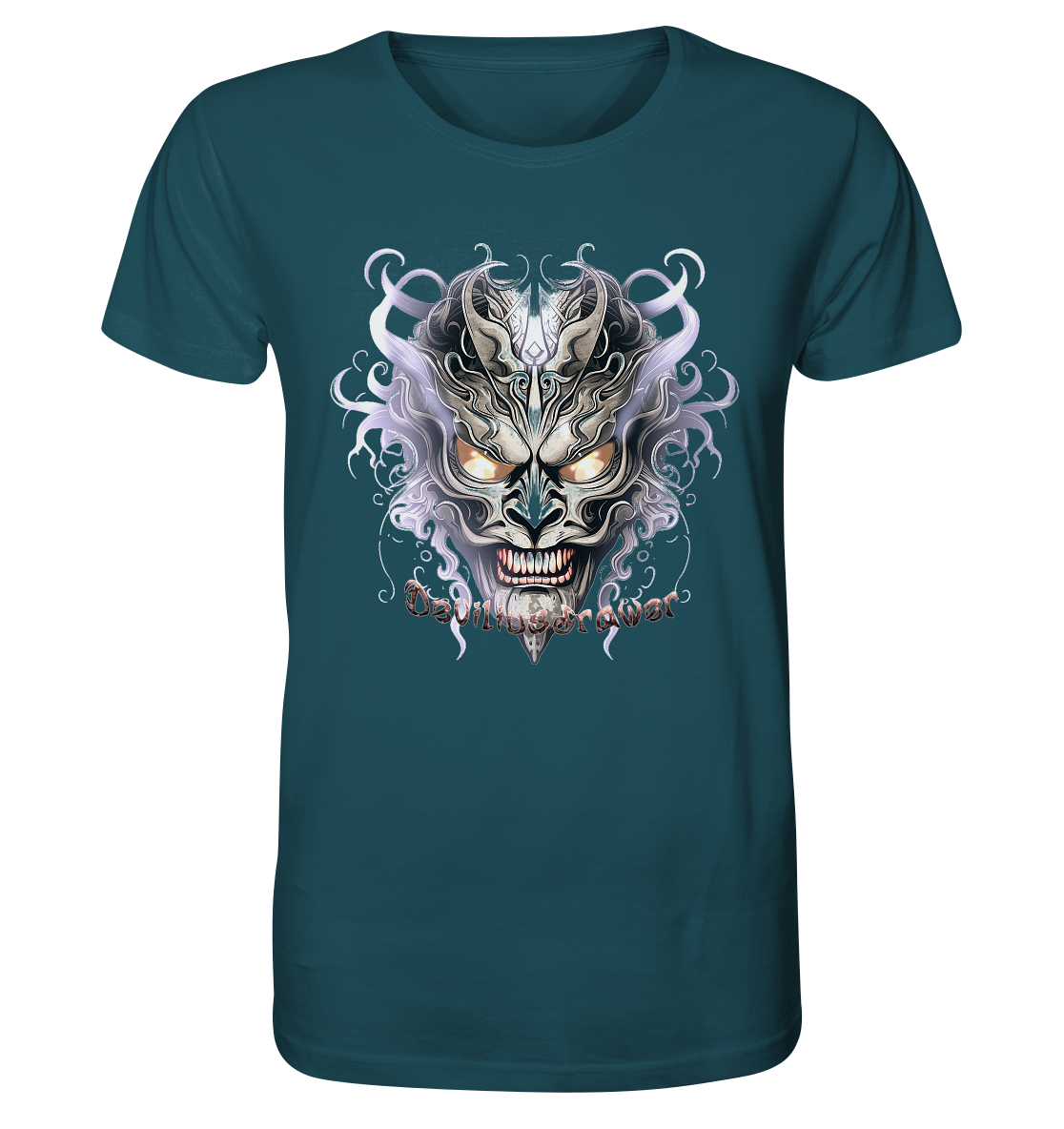 Deviliusdrawer Demon Mask Violet - Organic Shirt