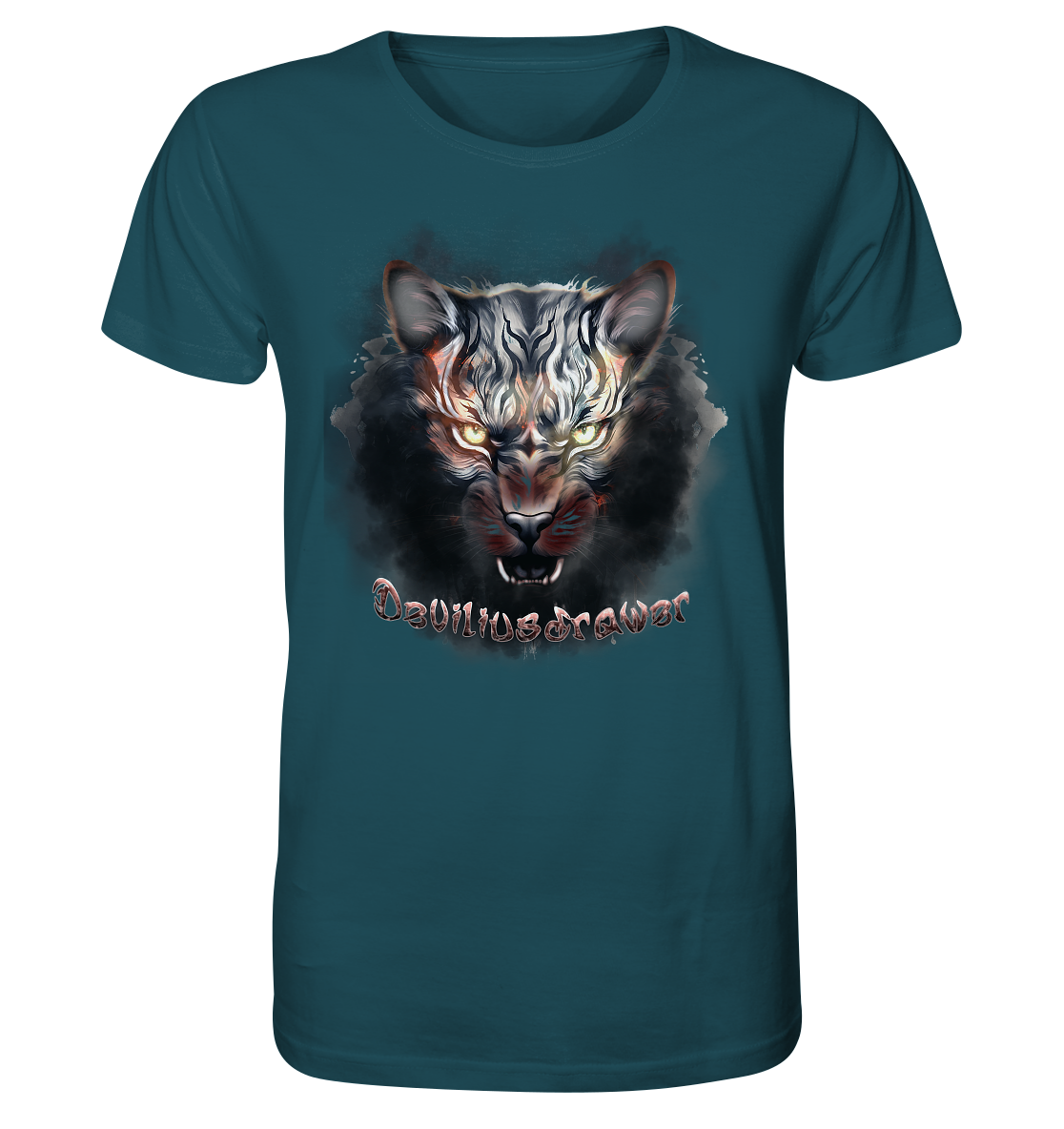 Deviliusdrawer Smoke Tiger - Organic Shirt