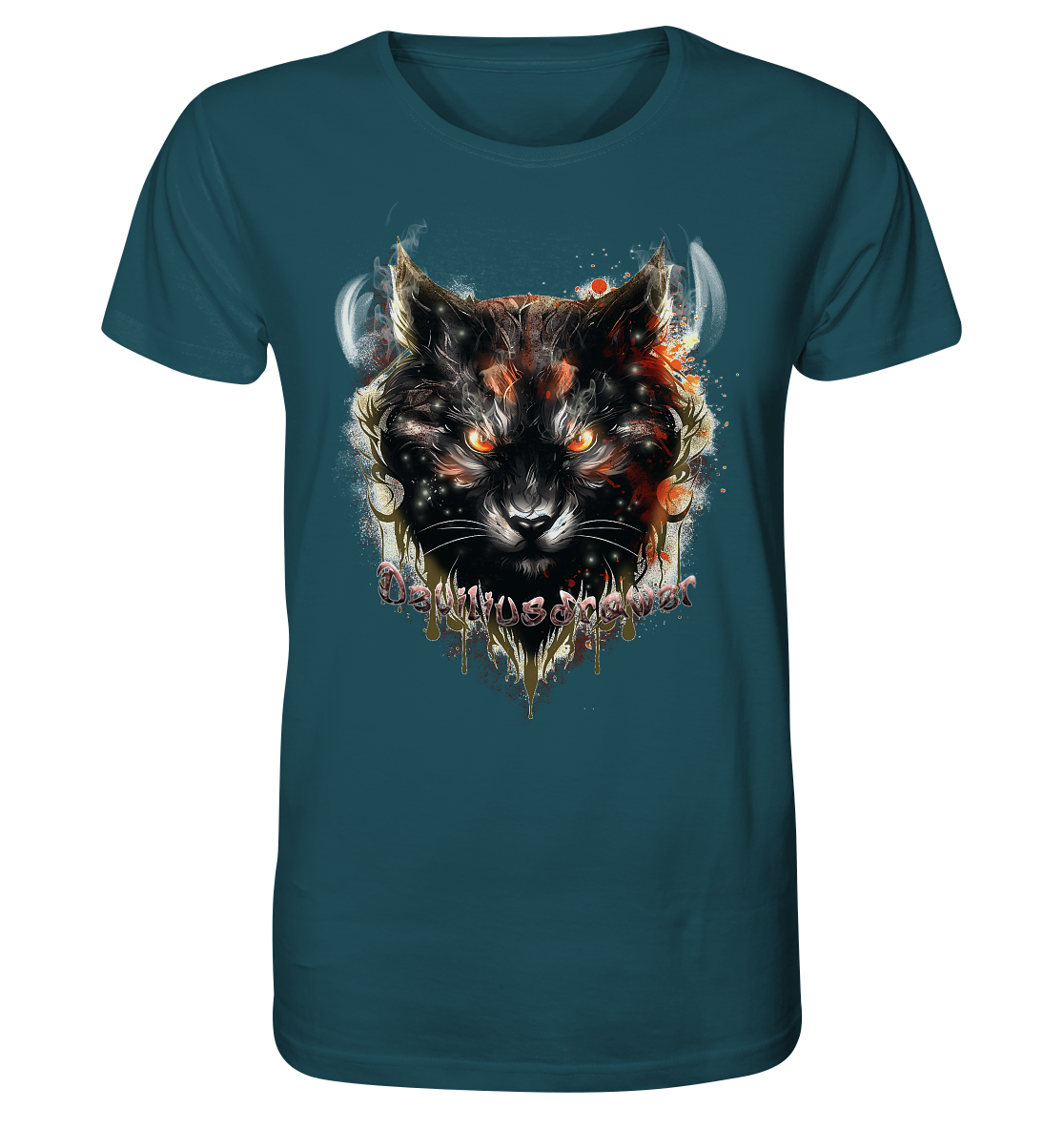 Deviliusdrawer Red Devil Cat - Organic Shirt
