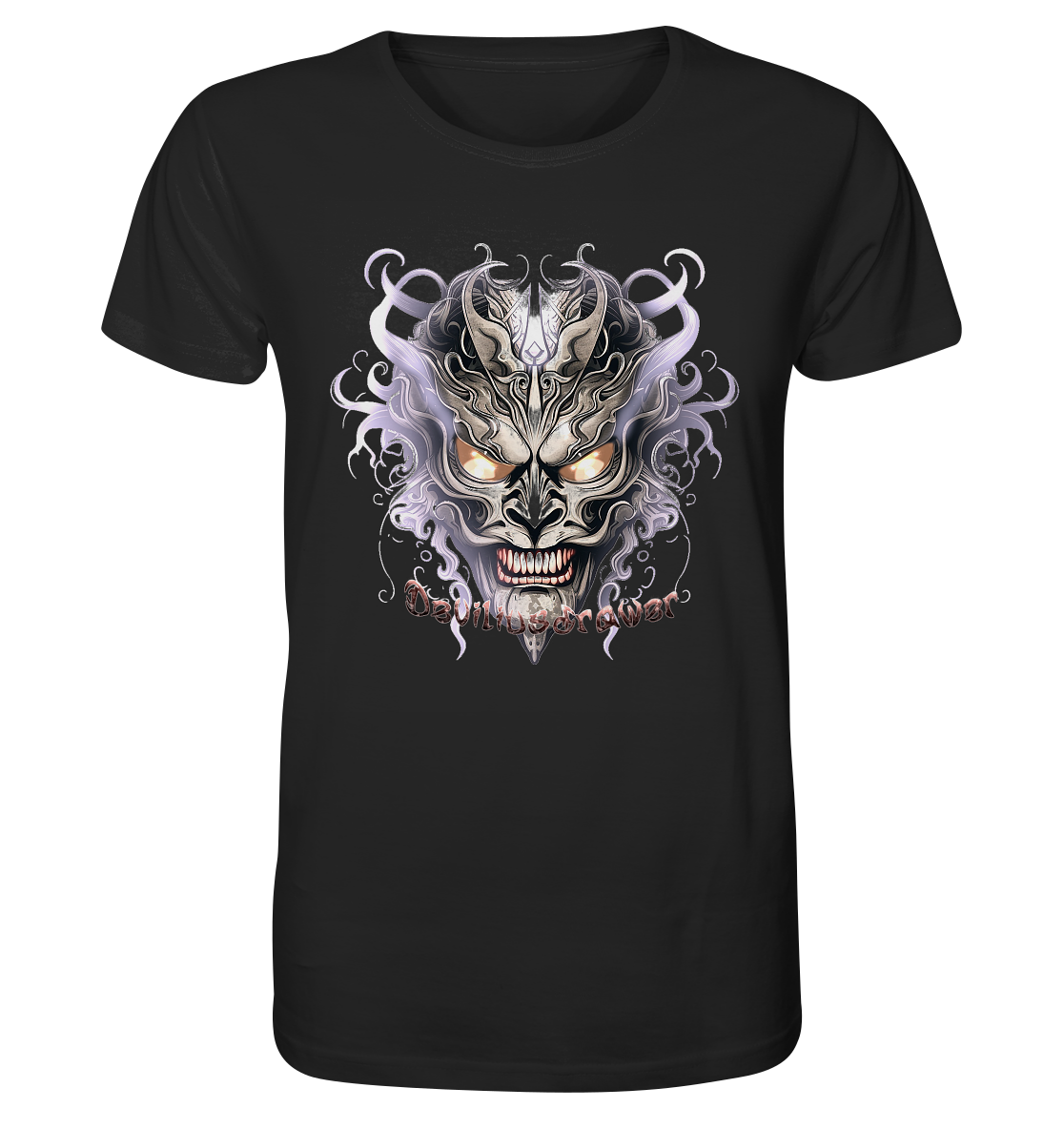 Deviliusdrawer Demon Mask Violet - Organic Shirt