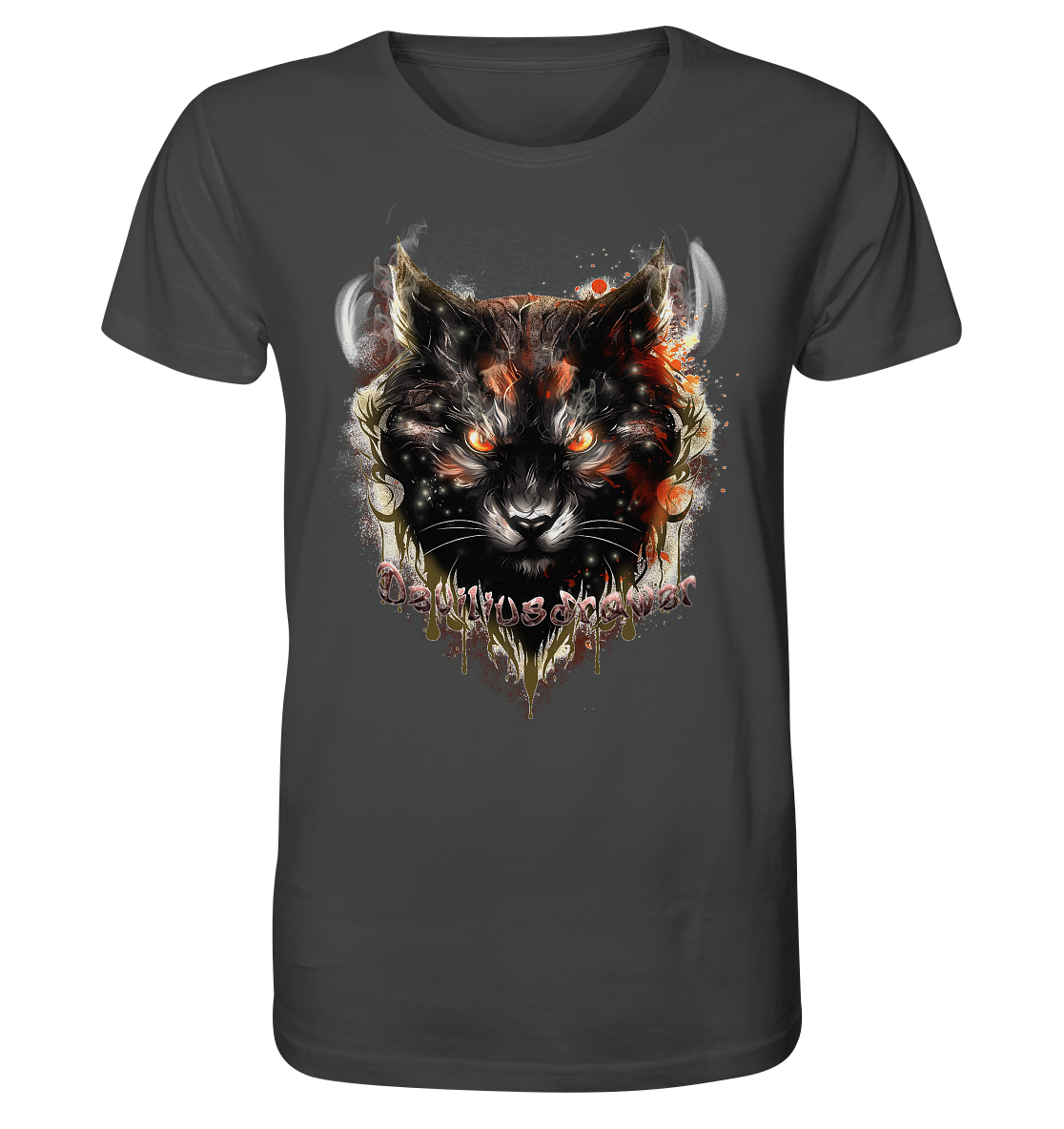 Deviliusdrawer Red Devil Cat - Organic Shirt