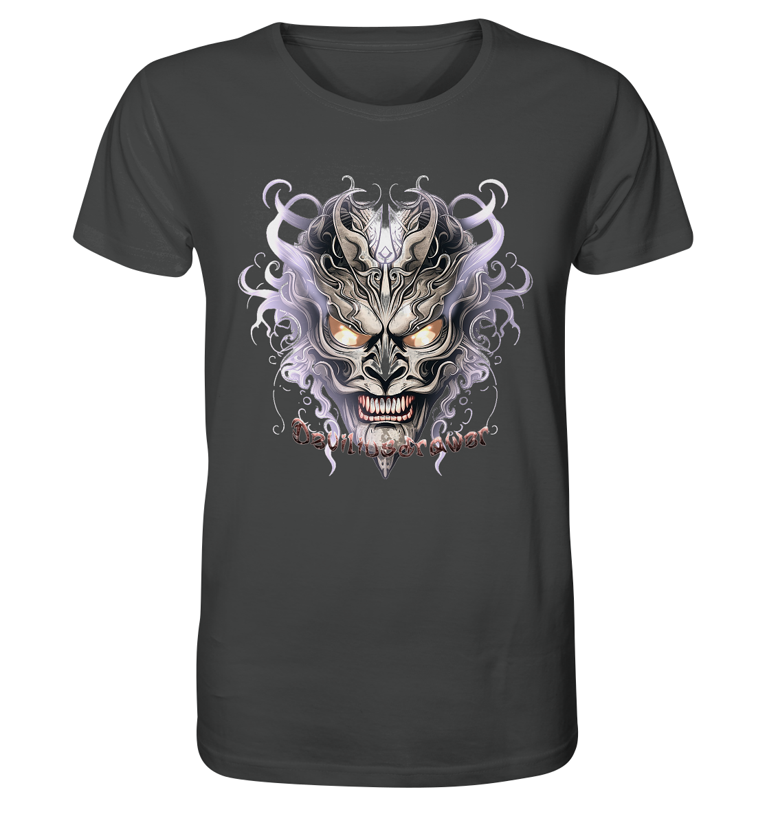 Deviliusdrawer Demon Mask Violet - Organic Shirt