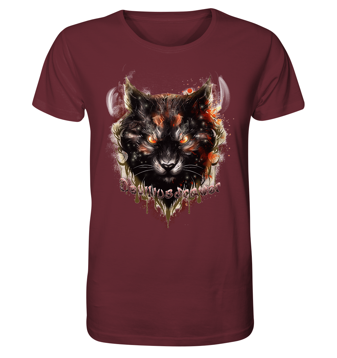 Deviliusdrawer Red Devil Cat - Organic Shirt