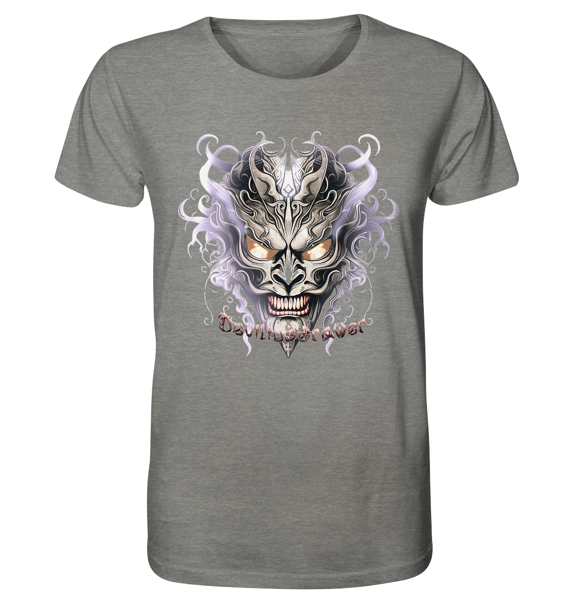 Deviliusdrawer Demon Mask Violet - Organic Shirt