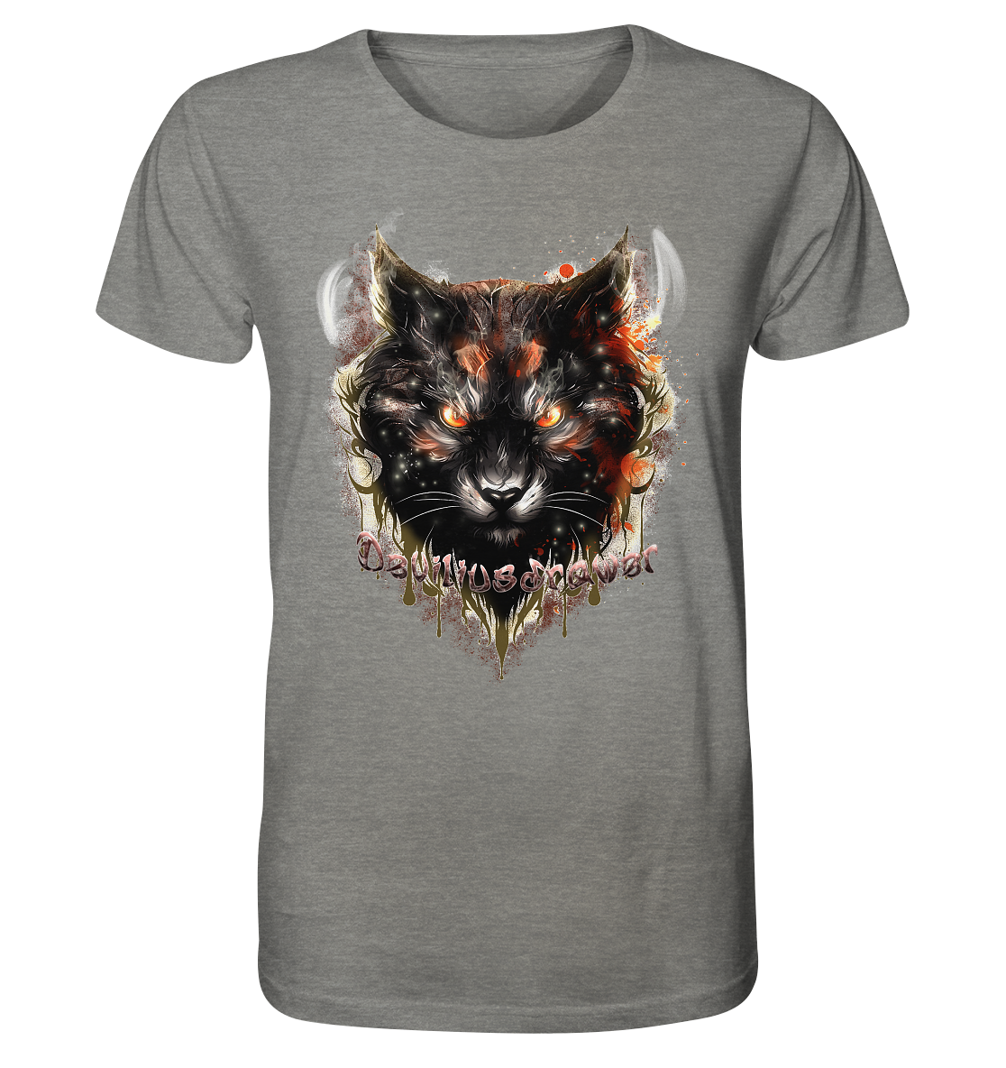 Deviliusdrawer Red Devil Cat - Organic Shirt