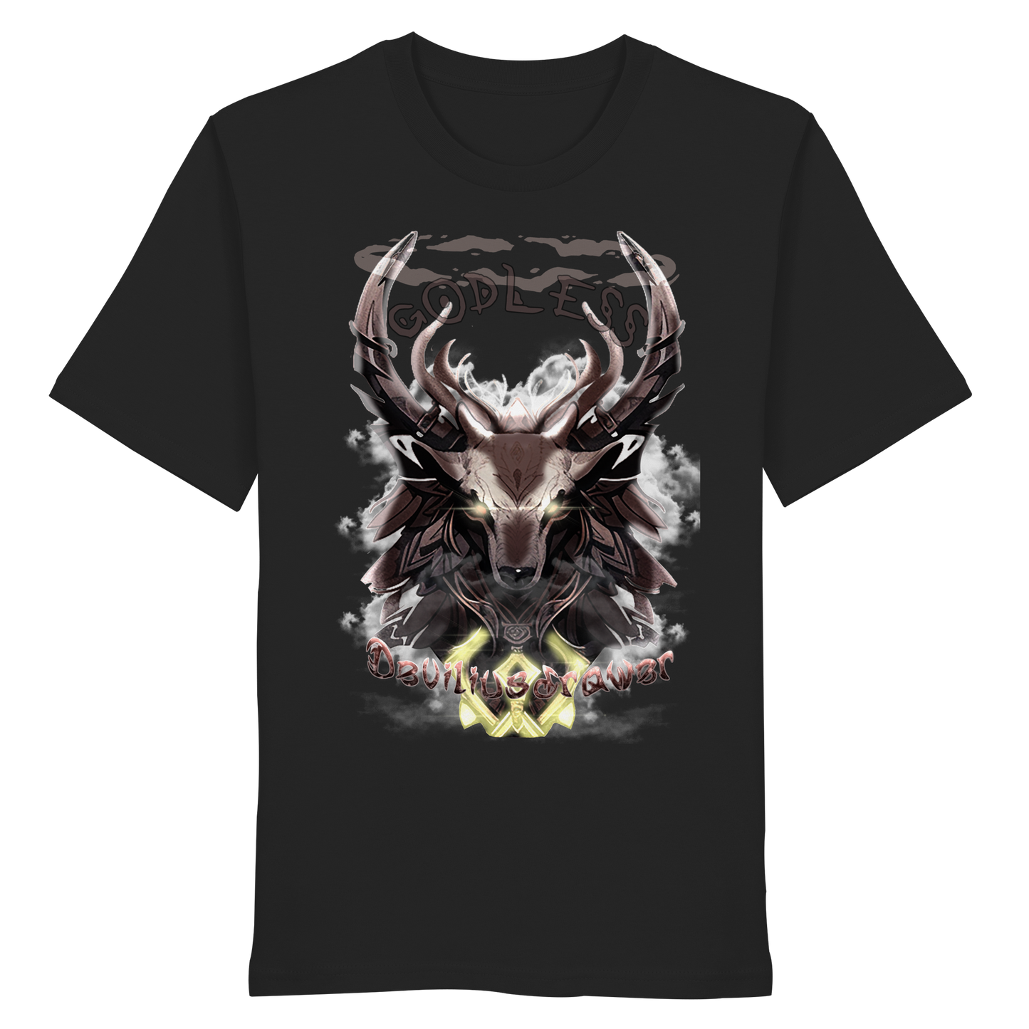 Deviliusdrawer Godless Deer - Organic Shirt