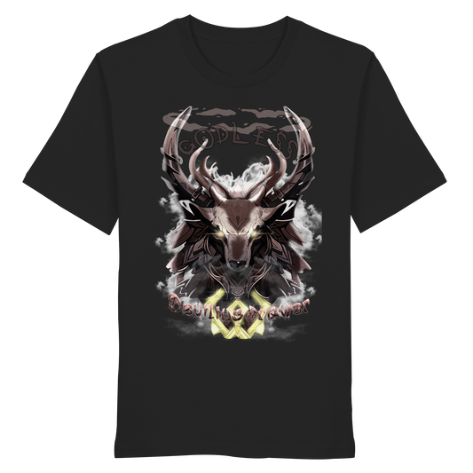 Deviliusdrawer Godless Deer - Organic Shirt