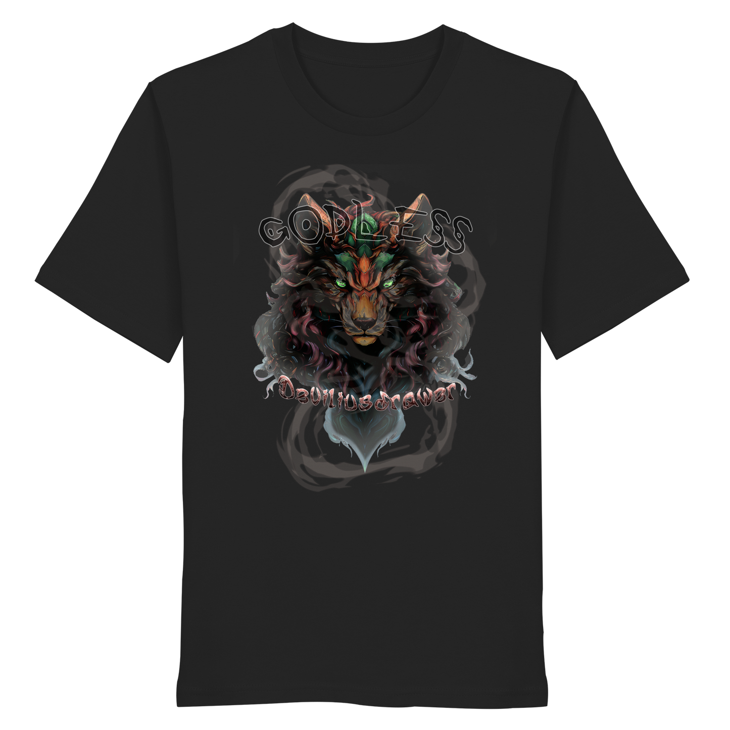 Deviliusdrawer Godless Wolf - Organic Shirt