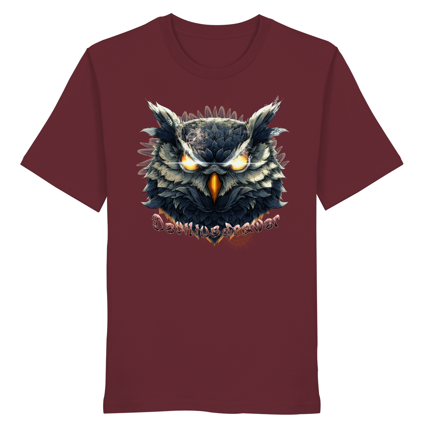 Deviliusdrawer Dark Fire Owl - Organic Shirt