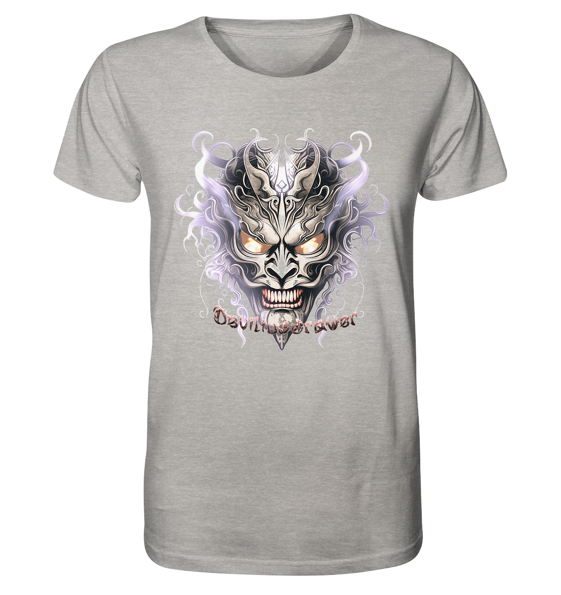 Deviliusdrawer Demon Mask Violet - Organic Shirt