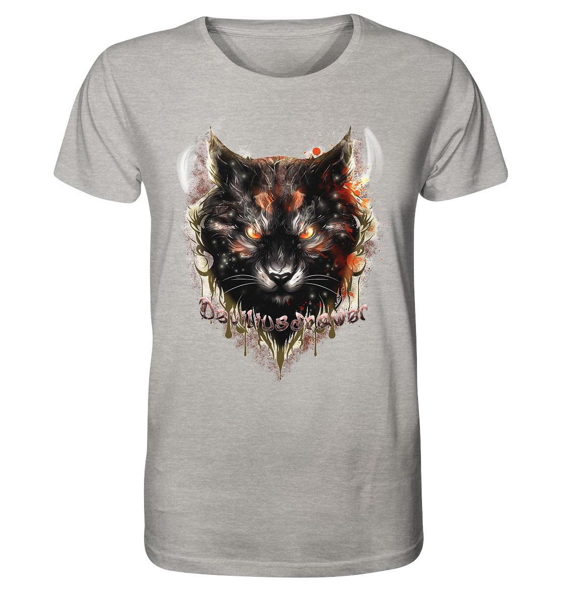 Deviliusdrawer Red Devil Cat - Organic Shirt
