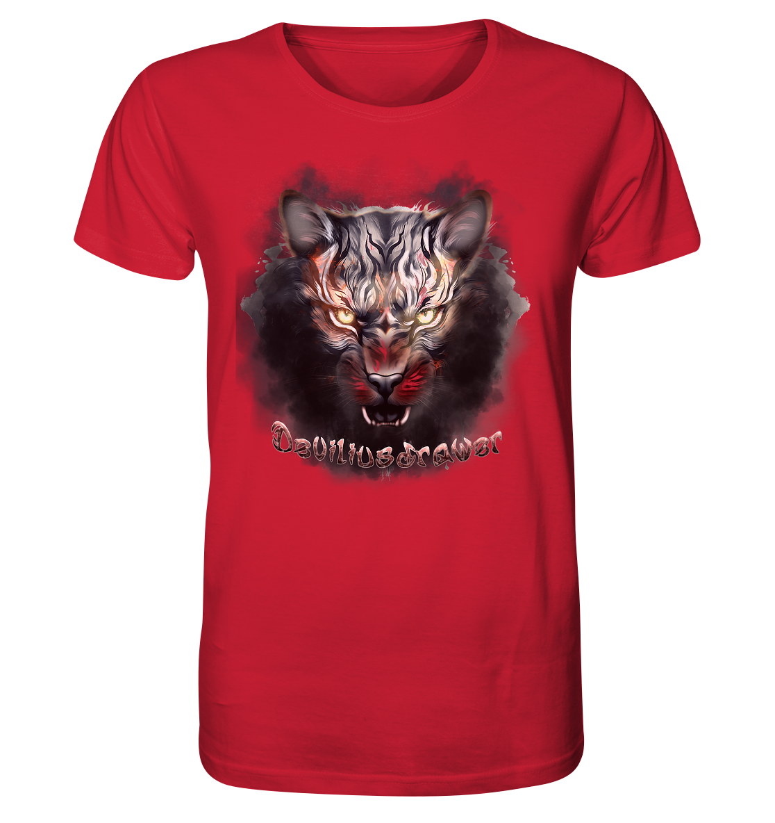 Deviliusdrawer Smoke Tiger - Organic Shirt