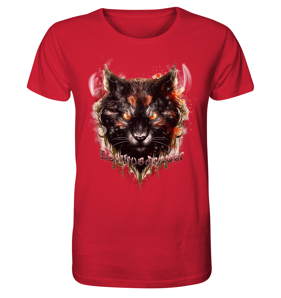 Deviliusdrawer Red Devil Cat - Organic Shirt