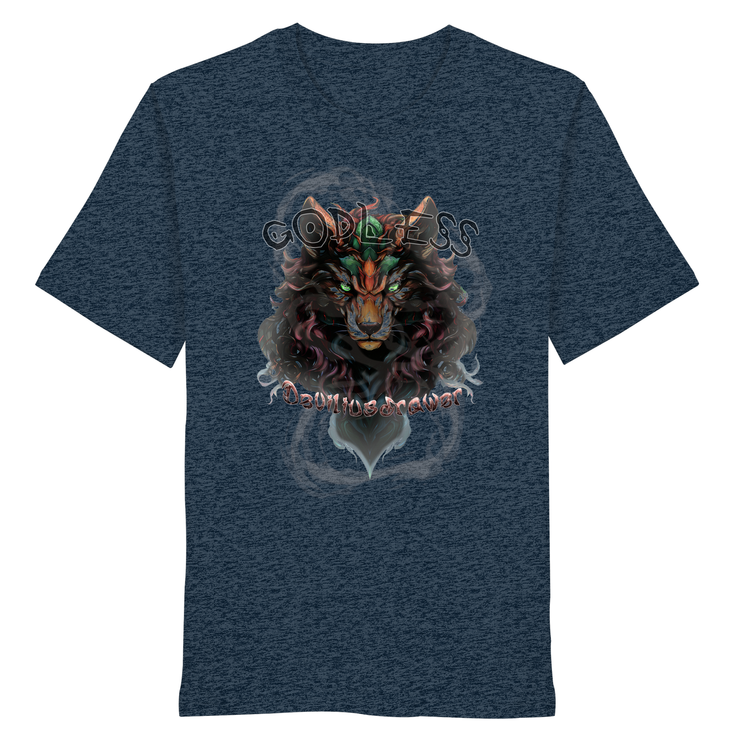Deviliusdrawer Godless Wolf - Organic Shirt