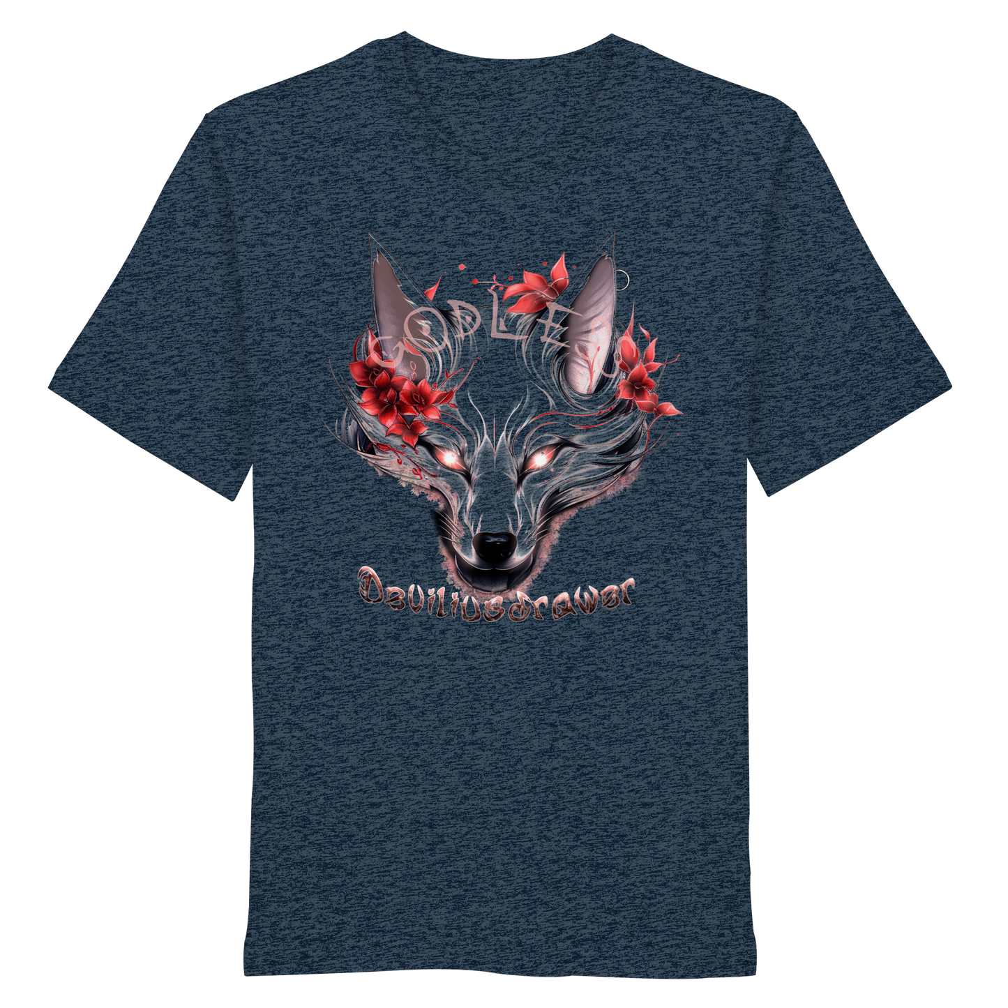 Deviliusdrawer Kitsune Wolf - Organic Shirt