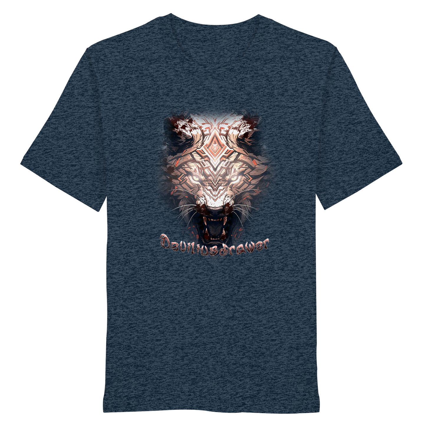 Deviliusdrawer Gold Metal Tiger - Organic Shirt